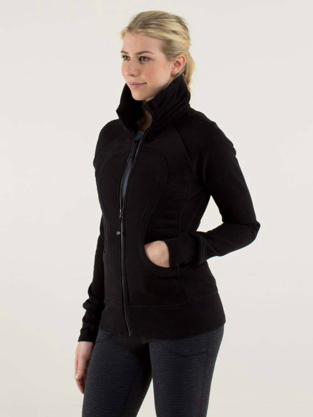 LULULEMON Calm & Cozy Jacket - Black Scuba Full Zip